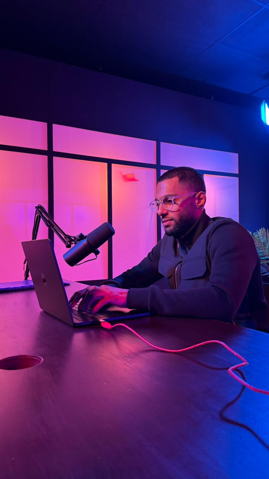 Late night working from the home studio